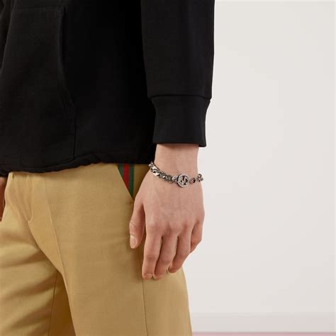 authentic gucci fob bracelet 925 000|925 Sterling Silver Bracelet With Double G .